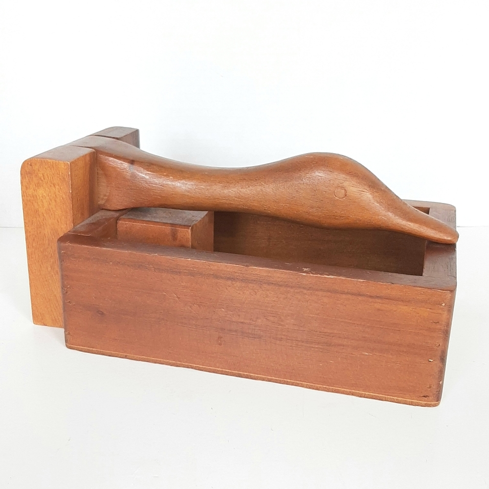 Vintage Hand carved Wooden Duck Head Nutcracker